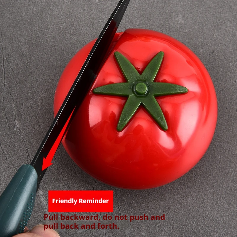Creative Tomato Mini Sharpener, Household Manual Portable Tomato-shaped Knife Sharpener, Quick Kitchen Sharpening Stone
