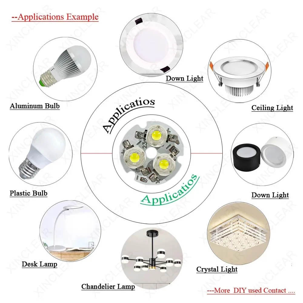 Contas de lâmpada led de alto brilho, 3w 5w branco quente 3w 23mm 5w 28mm placa de alumínio com chip led para holofote de luz de teto diy