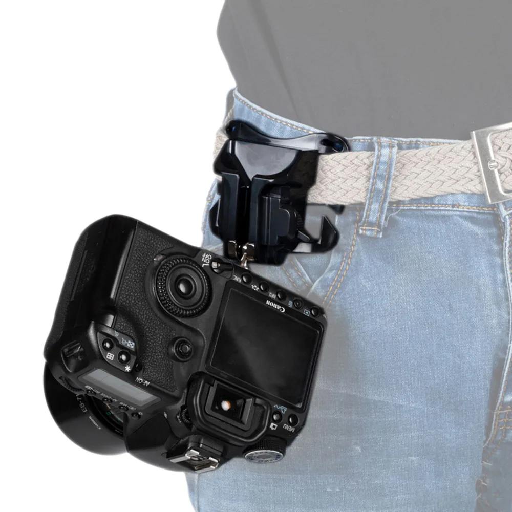 Camera Belt Button Buckle Waist Clip Holster Hanger for Sony Canon 50D 40D 5D2 Nikon D750 D3100 A6000 A7 DSLR Strap Quick Shoot