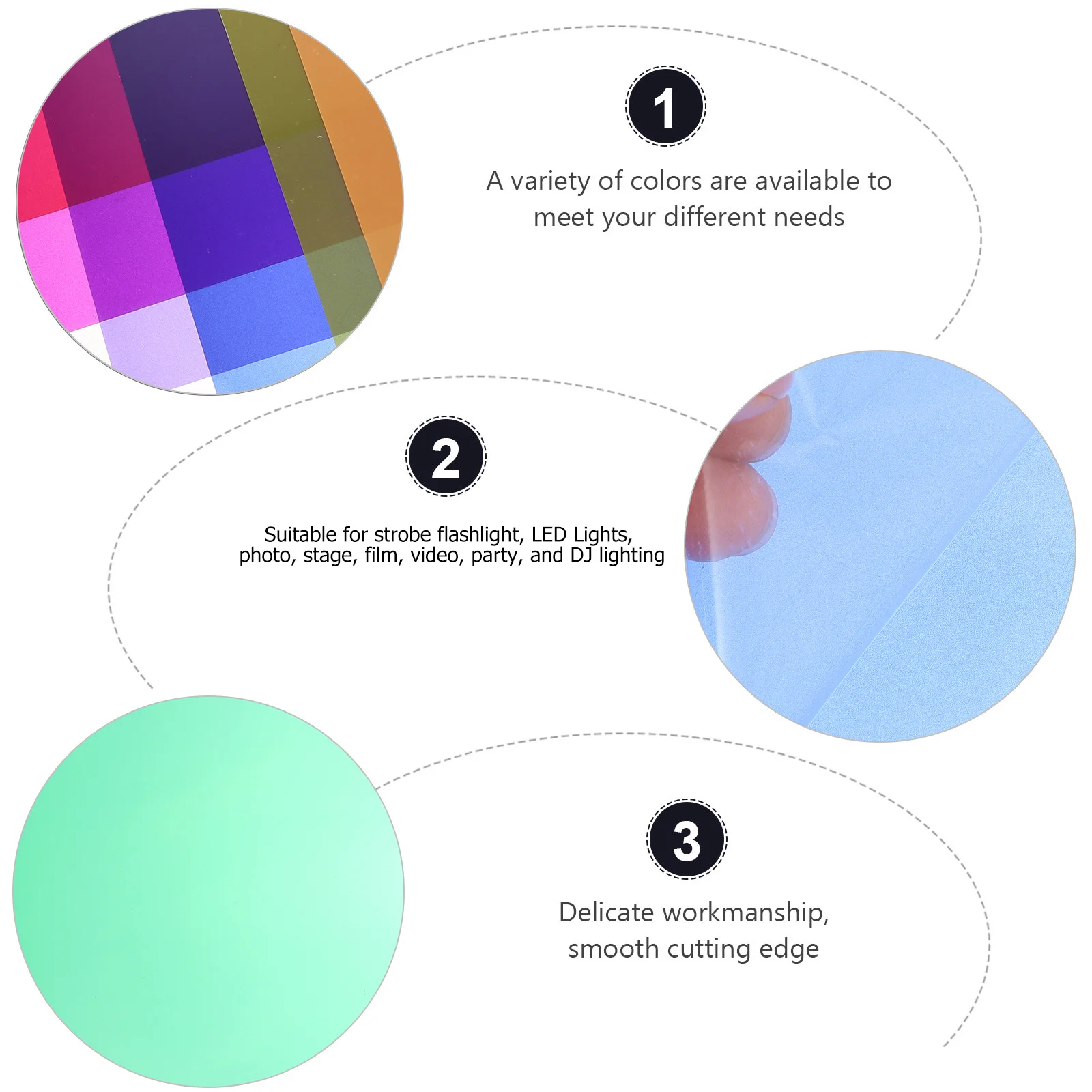 

8pcs Color Gel Filters Transparent Lighting Filter Sheets For Strobe Led Lights Photo Stage Dj Plastic Film Sheets