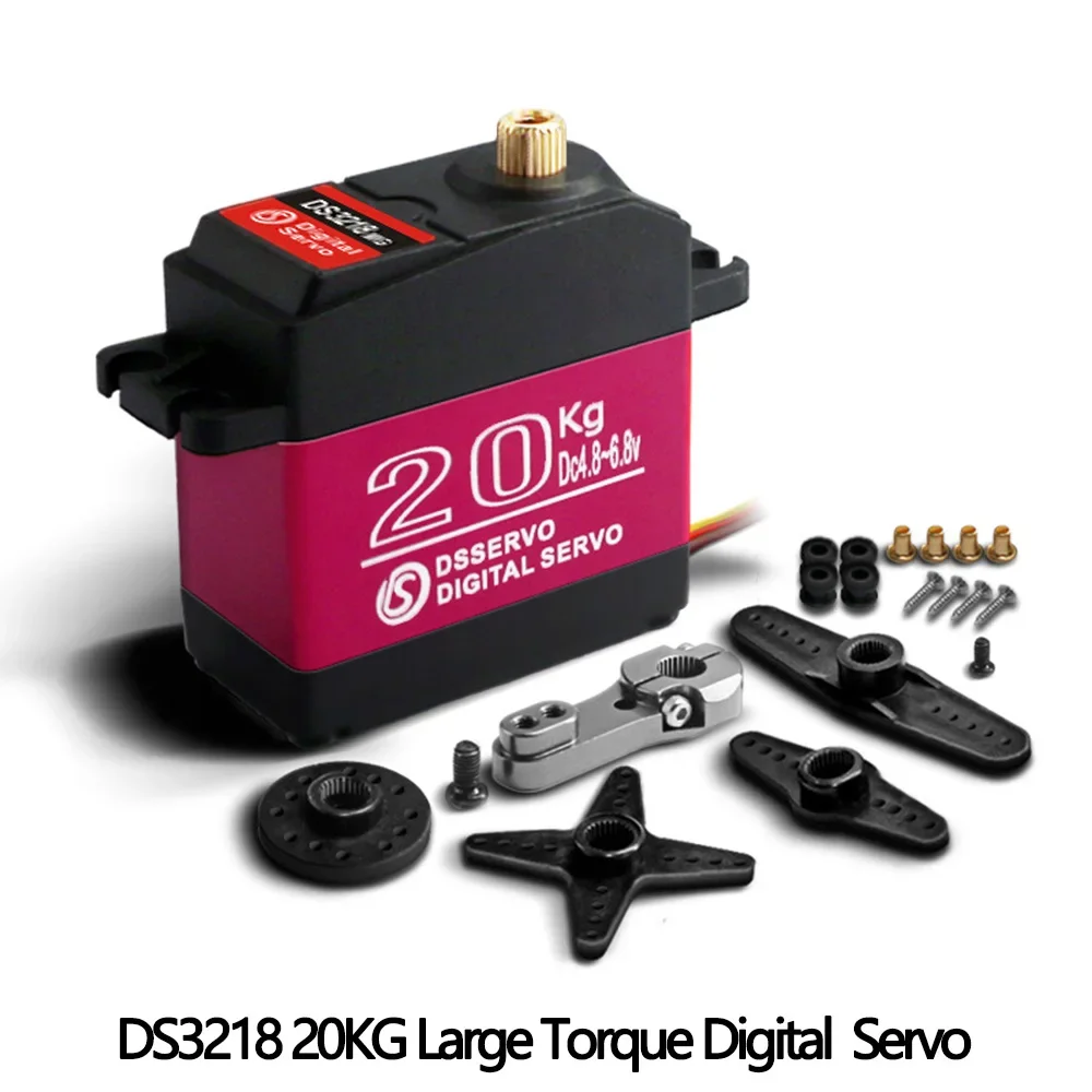 Dsservo DS3218 20KG Digital Servo High Torque Full Metal Gear High Speed Waterproof RC Servo for 1/8 1/10 Scale Crawler Car RC