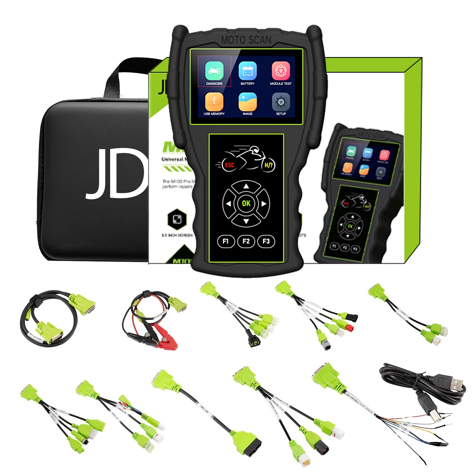 New JDiag M100 Pro Motorcycle Diagnostic Tool OBD2 Scanner Code Reader ABS Engine ECU TPS For BMW Kawasaki Yamaha Suzuki Honda