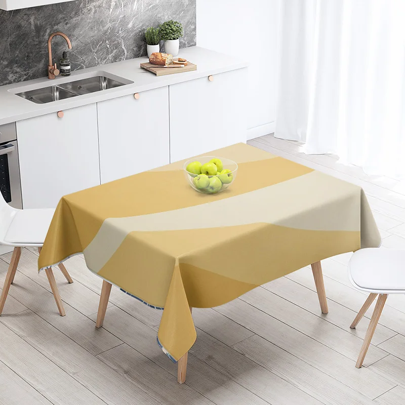 Nordic Minimalist Geometric Tablecloth 140X200cm Machine Washable Ins Style Dining Tablecloth Household Living Room Decorative
