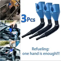 3Pcs One-handed Refueling Artifact Car Foldable Refueling Funnel  Tool Car Motorcycle Refueling Tool Auto Accessories