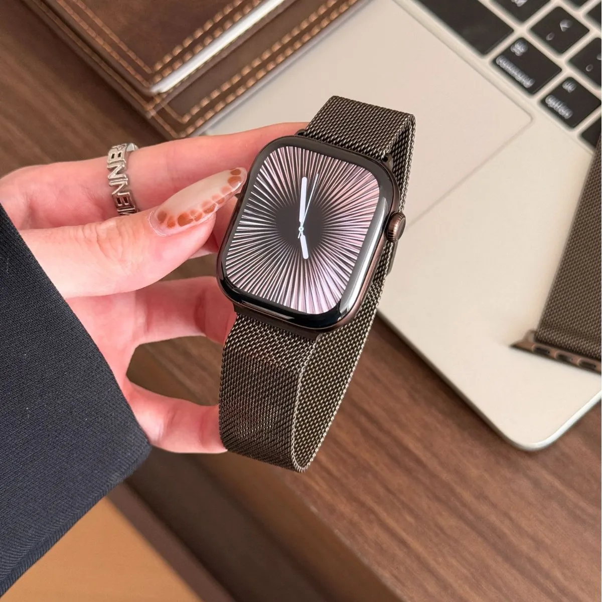 Copper Milanese Loop Strap For Apple Watch Ultra 4/3/2/1 49mm/12 42-46mm Magnetic Bracelet iWatch 11 10 9 8 7 6 5 SE 45/44/42mm
