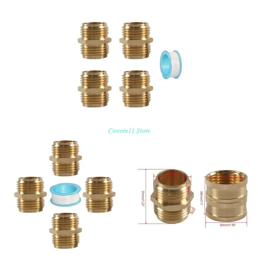 

Y1UB 2 упаковка 3/4 "мужского разъема, латунный садовый шланг, адаптер мужского шланга латунный садовый шланг фитинг