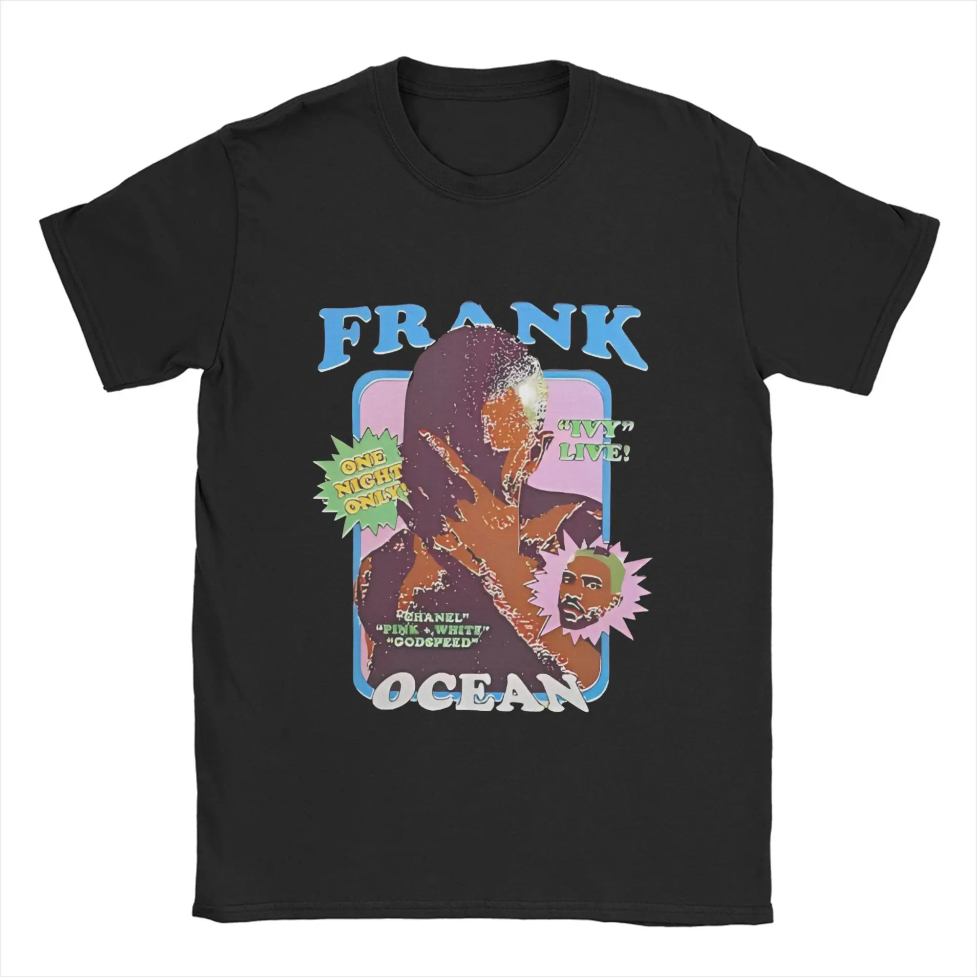 

Franks Oceans T-Shirt for Men Pop Singer Novelty Pure Cotton Tees Round Neck Short Sleeve T Shirt New Arrival Clothing
