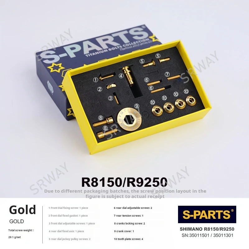 16 قطعة S-PARTS التيتانيوم التحول derailleur مسامير البراغي ل Shimano R9250 R8150/8050 الطريق دراجة ترقيات