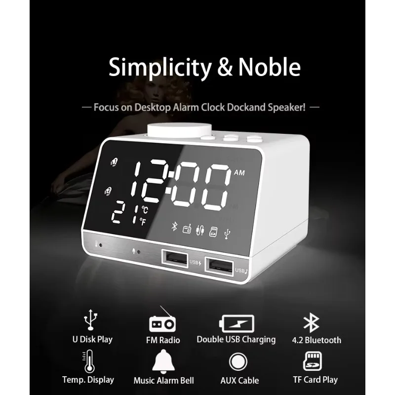 2025 Portable Wireless Smart Lamp with 5W Speaker Bass Higher Compatibility New Display Product Category