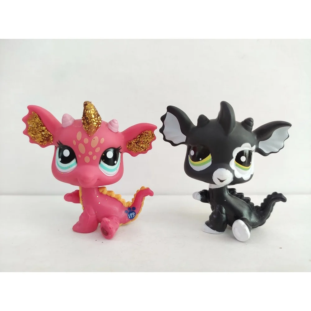 2pcs/lot LPS Action Figure littlest pet shop DRAGON kid toy #2484ooak