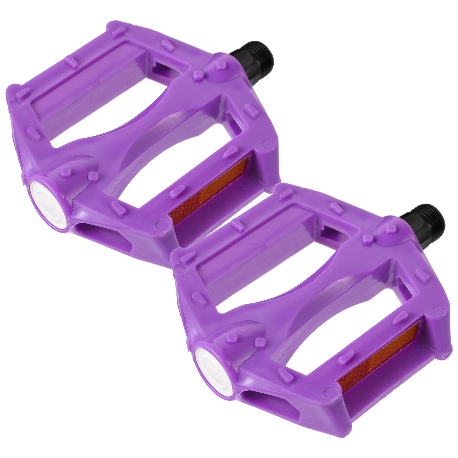 

2Pairs Bicycle Pedals Mountain Bike Plastic Non-Slip Flat Pedal Replacement Part for Youth Bikes Quick Installation