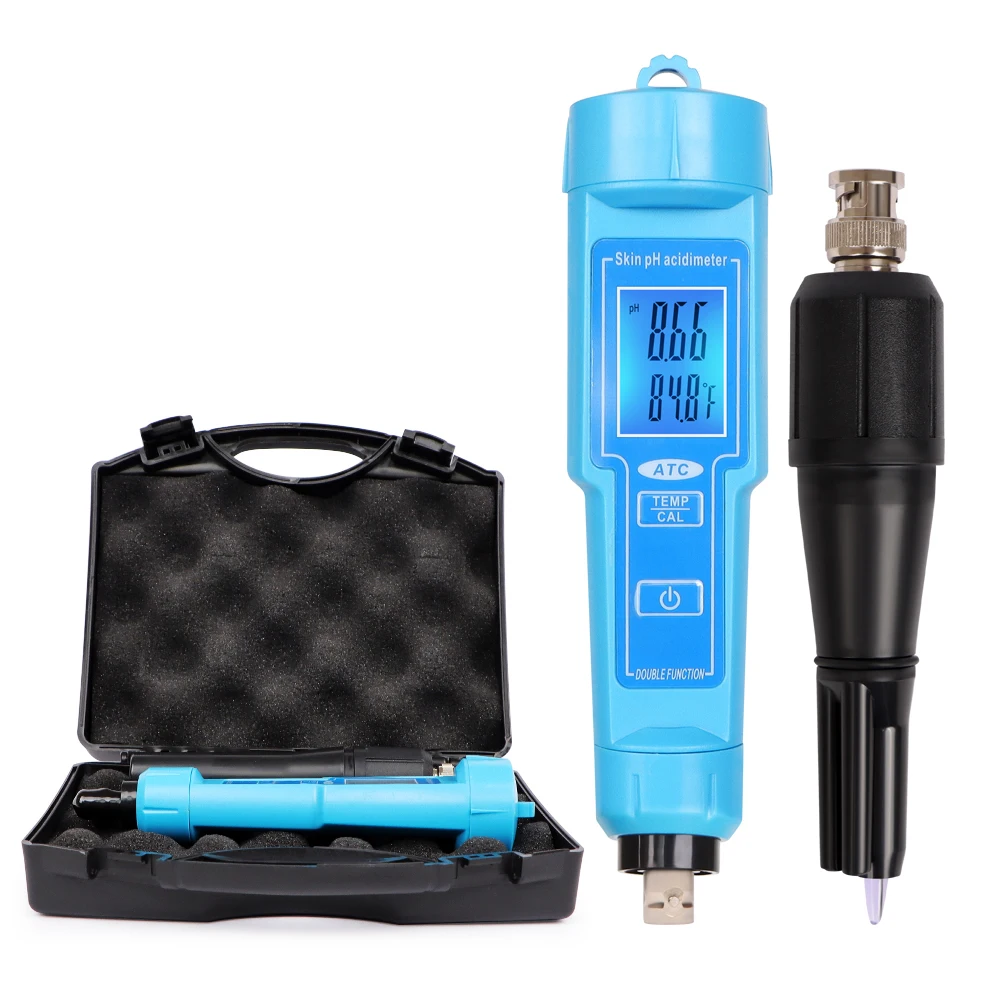 

PH-61181 Digital PH Meter Acidimeter Analyzer Water Quality Tester Replaceable PH Probe for Soil Cheese Creams Meat Milk