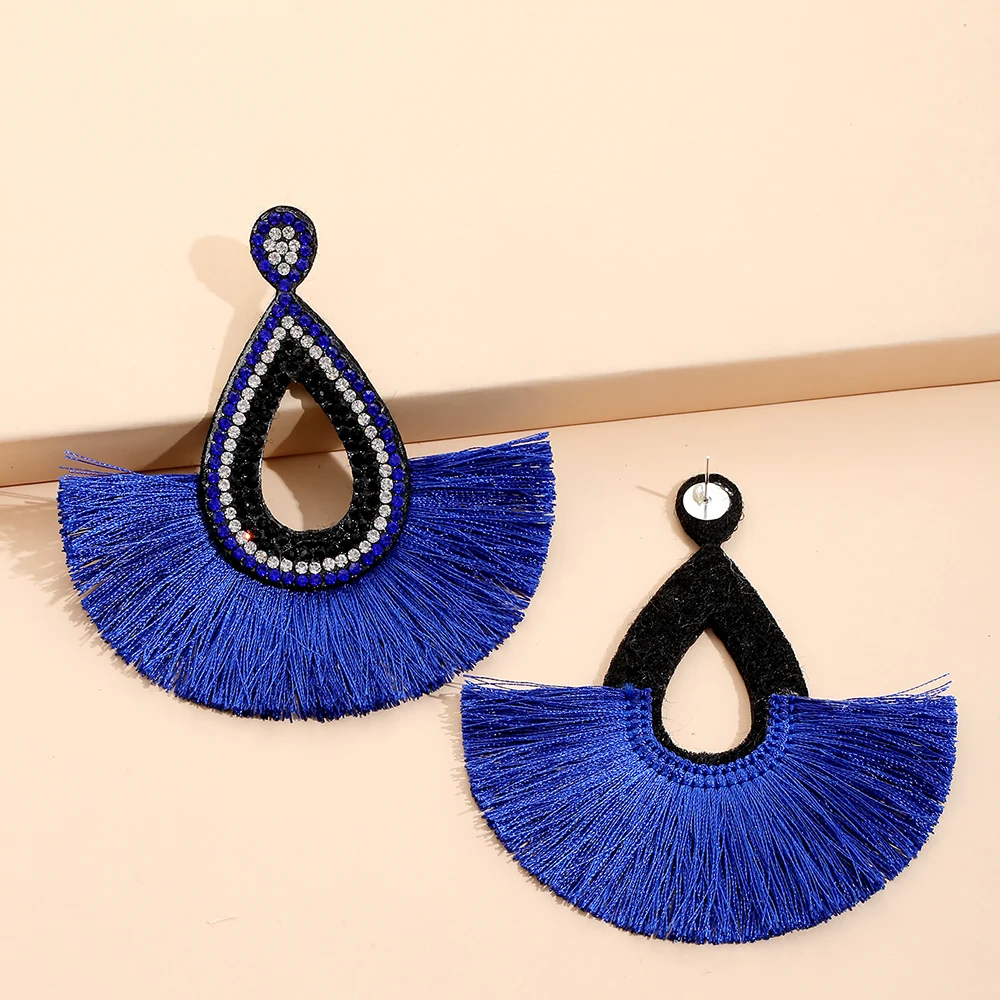 Fashion Bohemia Long Tassel Earrings for Women Ethnic Big Drop Earrings Statement Dangle Earring Fashion Jewelry pendientes