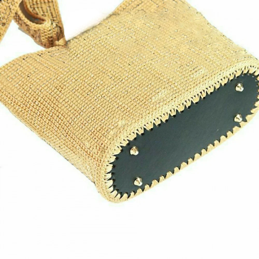 1pcs Simple Oval Long Bottom For Knitted Bag Solid Color PU Leather Bag Accessories Handmade Bottom DIY Crochet Rivet Bag Bottom