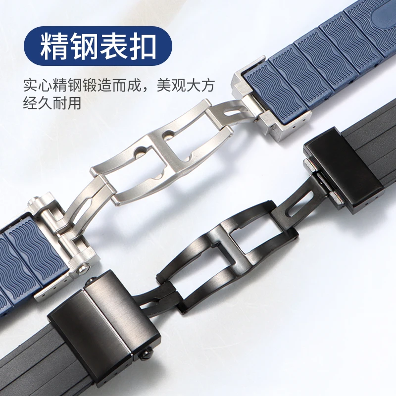 التصميم الأصلي 22 مللي متر منحني حزام ساعة سيليكون ل MIDO Men'sNavigator M026 M042 مقاوم للماء استبدال حزام مطاطي