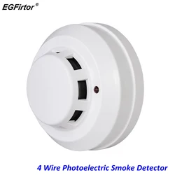 Fire Alarm 4 Wire Photoelectric Smoke Detector Relay Ouput Operation NO NC Smoke Sensor Alarm Detector For Conventional System