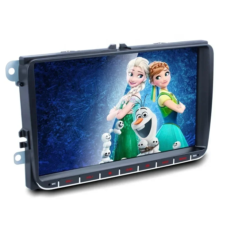 9 Inch 2 Din Touch Screen GPS Navigation Android 9.1 Rear USB The Stereo Multimedia Audio Mp5 Player Car Radio For VW