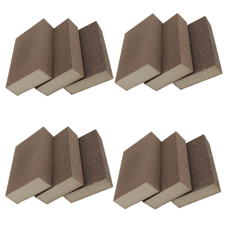 

ABJI-Sponge Sand Block For Polishing Wood Furniture, Redwood Jade, Metal Rust Removal And Polishing Sandpaper