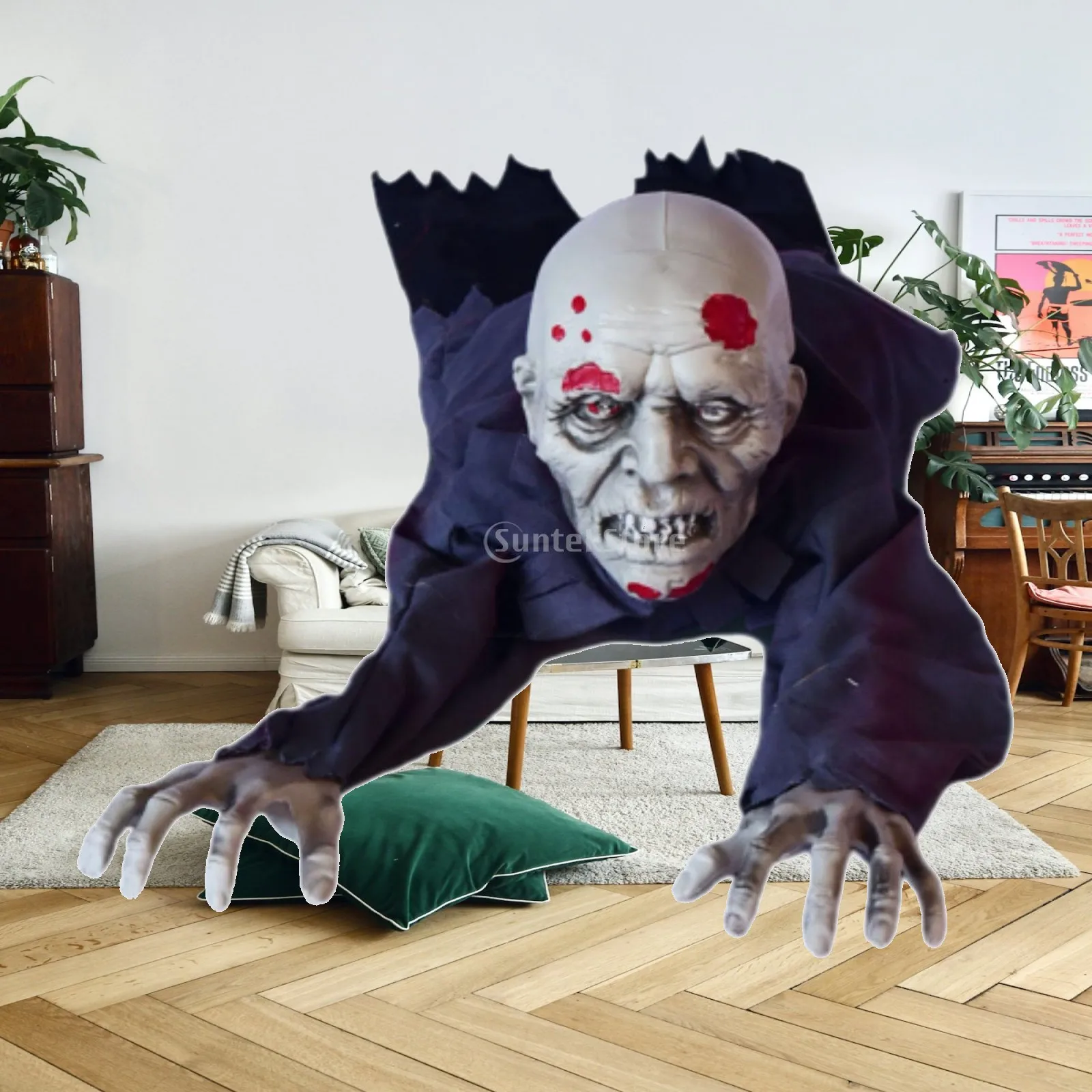 Electric Halloween Horror Crawling Ghost Prop for Spooky Entertainment