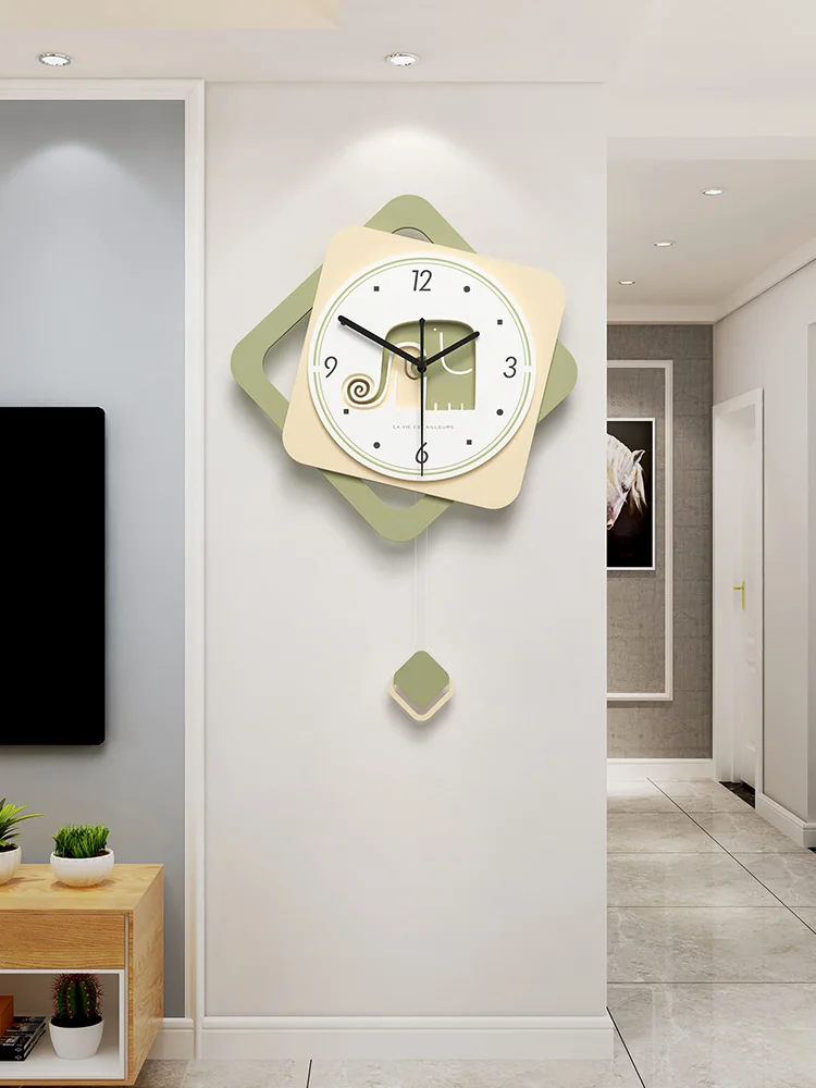 

New clock wall clock living room creative light luxury fashion modern simple restaurant silent clock living room decoration