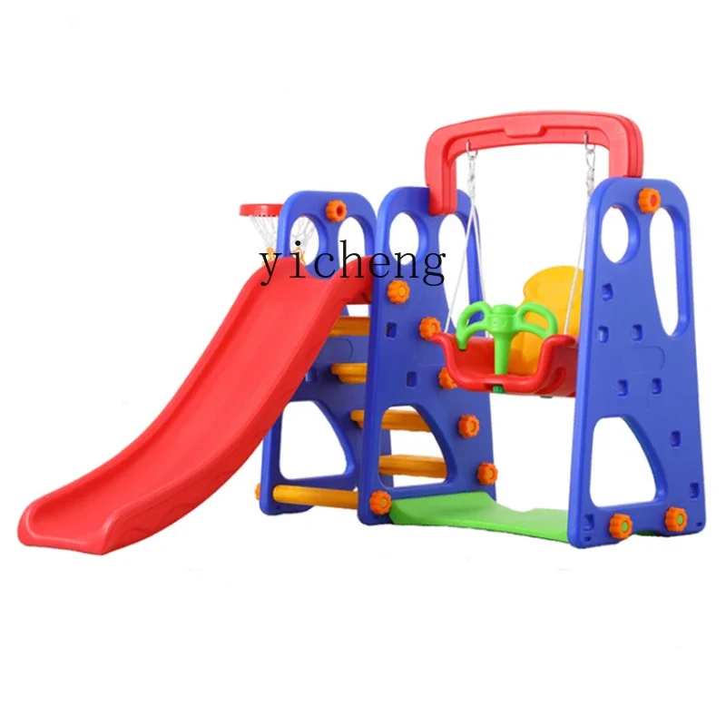 Tqh Slide infantil multifuncional interno e externo brinquedos para bebês slide balanço parque de diversões familiar
