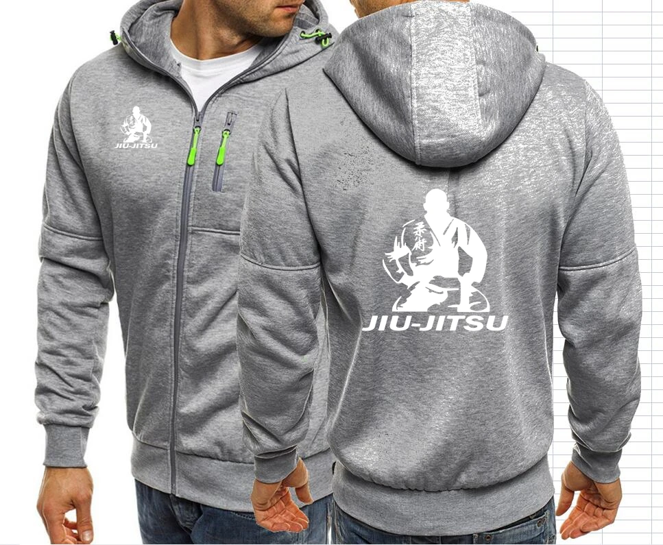 MMA Brazilian Jiu Jitsu Men Jacket Hoodies Coats Martial Art WuShu Sweatshirt Skill Ufcs Zip Hooded Sweatshirt Streetwear