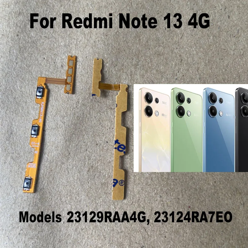 For Xiaomi Redmi Note 13 Pro + Plus Power Volume Button Flex Cable Side Key Switch ON OFF Control Button