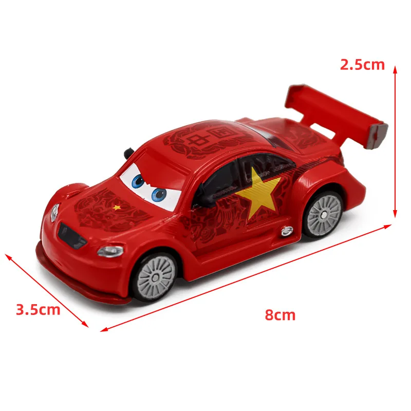 Disney Pixar Cars 2 3 Lightning Mcqueen Drago Racer Auto Racing Mobilization Mcqueen 1:55 Car Model Toys Diecast Vehicles Models