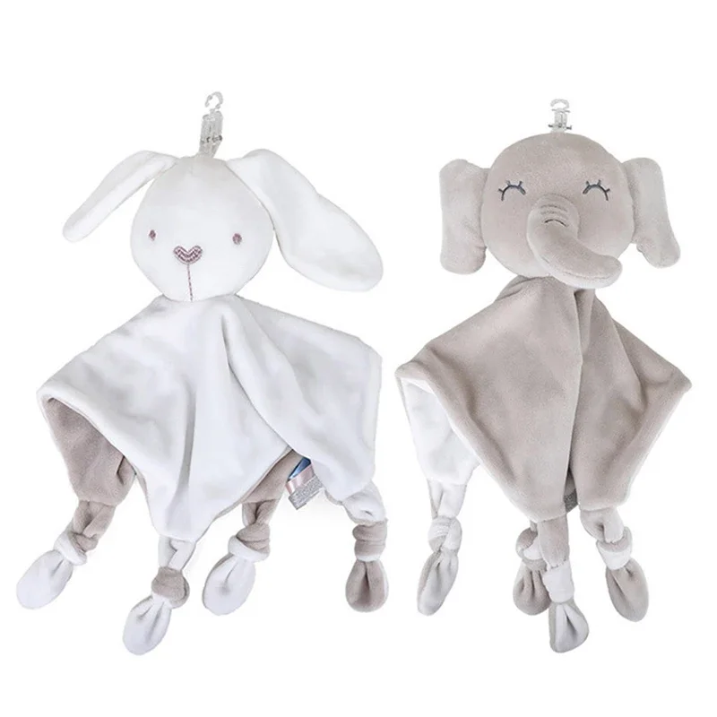 

Stuffed Animal Bunny Rabbit Security Blanket Infant Snuggler Plush Baby Love Soothe Appease Towel Comforting Blankie Toy Rattle