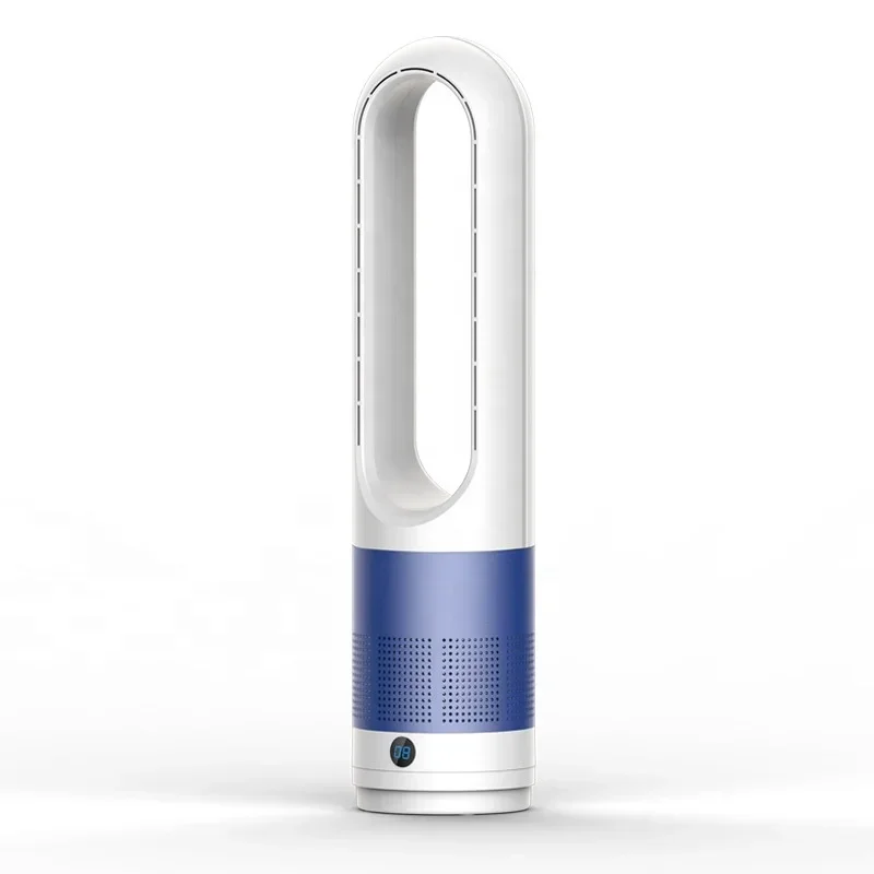 Ventilador sin aspas con control remoto Temporización de 8 horas Enfriador de aire de ventilador de torre de enfriamiento de aire de piso de pie de 18 pulgadas