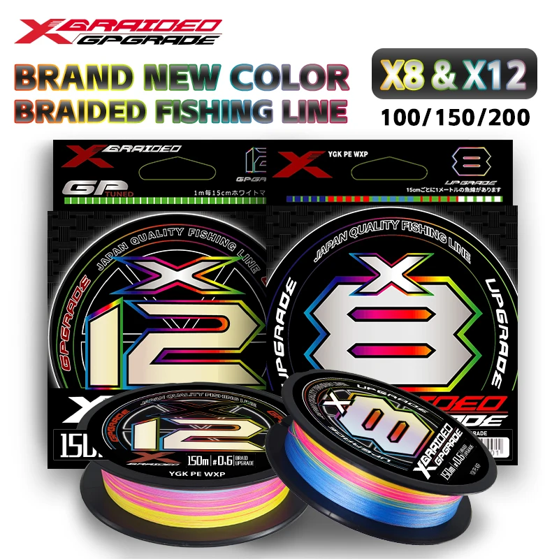 

2025 ygk g-soul Braided Fishing Line 100M/150M/200M X8/X12 Strand Braided Outdoor Fishing Wire PE Line Saltwater Fish Wire