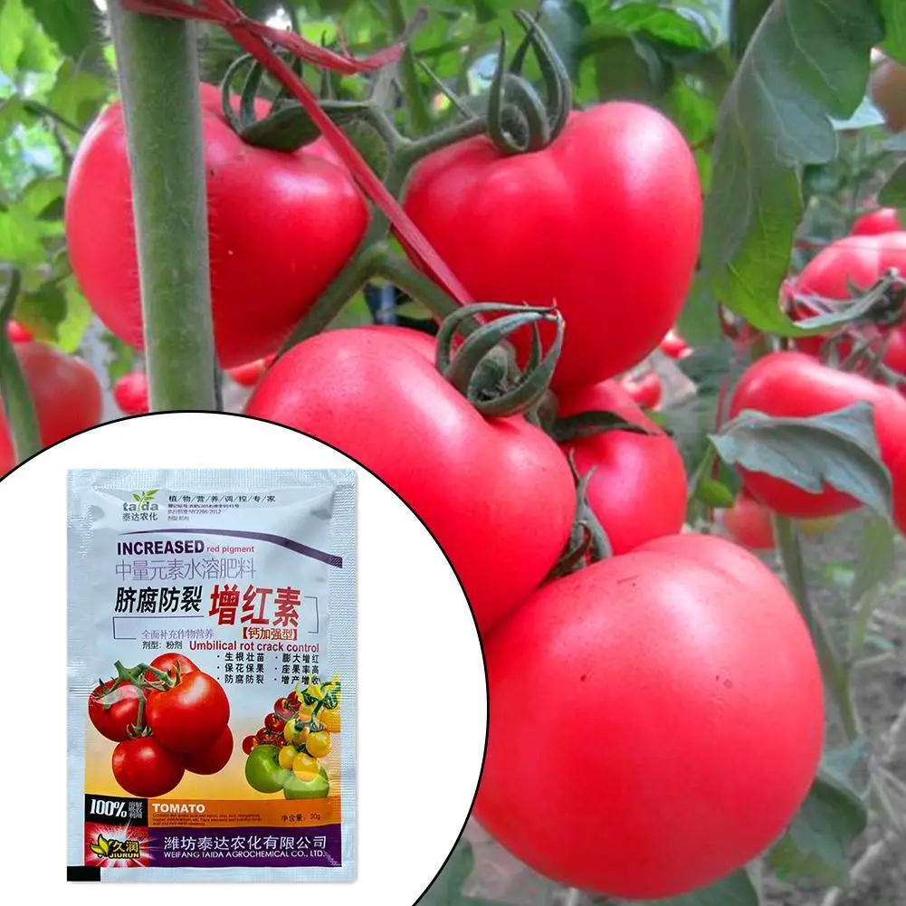 30g Tomato Special Foliar Fertilizer Middle Water-soluble Fertilizer Increase Red Pigment Flowers Fruits Nutrition