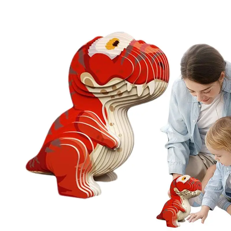 

Dinosaur Puzzle 3D Dinosaur Jigsaw Toy Dinosaur Building Blocks 3D Animal Puzzle For Preschool Learning Early Educational Hand-E