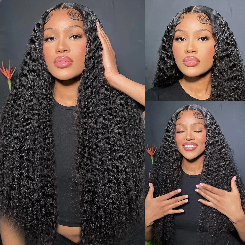 13x4 Water Wave Lace Front Wig Curly 30 40 Inch Loose Deep Wave 13x6 HD Transparent Lace Frontal Human Hair Wigs For Black Women