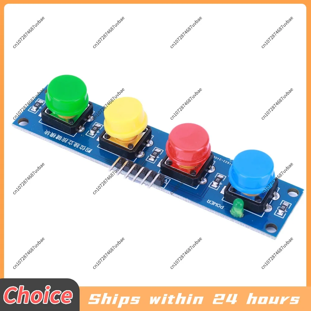 4 Independent Buttons Keyboard Module with Hat & LED Indicator Keypad Module for Arduino ARM for Raspberry Pi - view 3