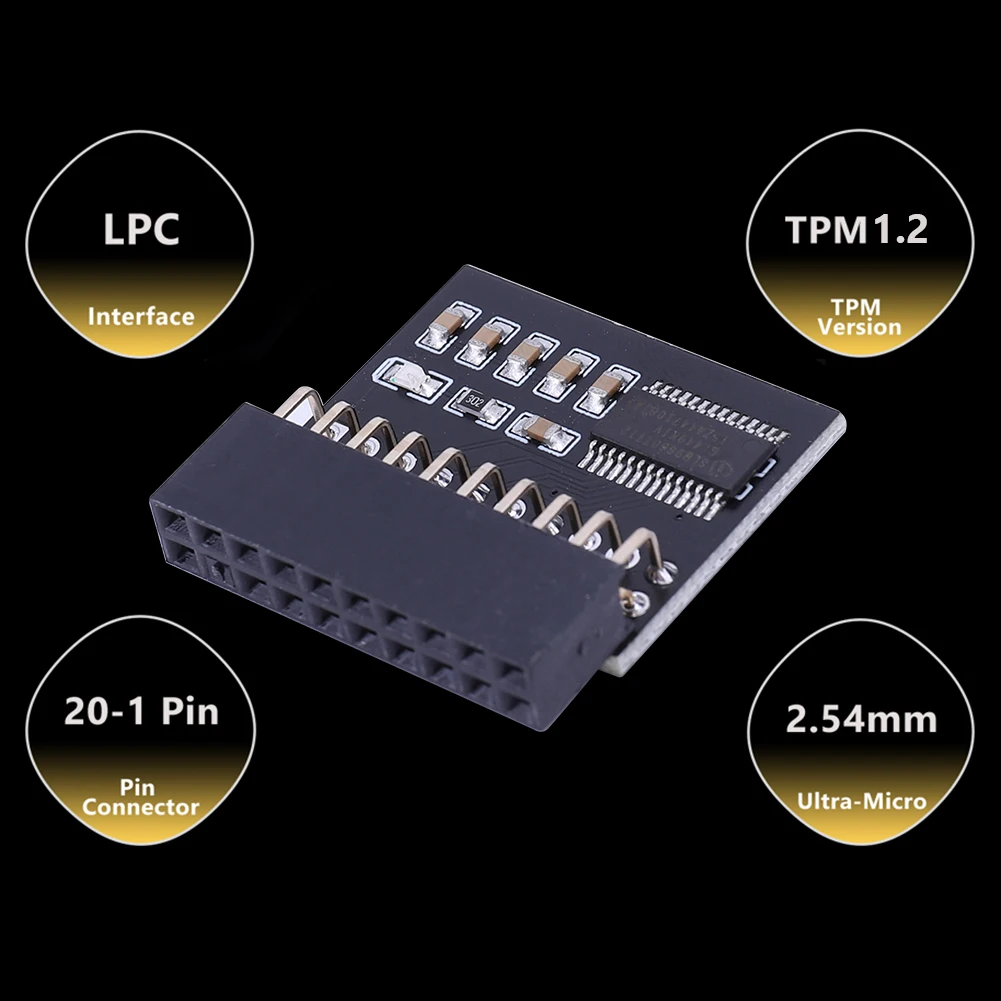 

Модуль шифрования TPM1.2 с 20-контактным разъемом LPC, мини-модуль для замены материнских плат, удаленный модуль шифрования, запчасти для MSI/Gigabyte