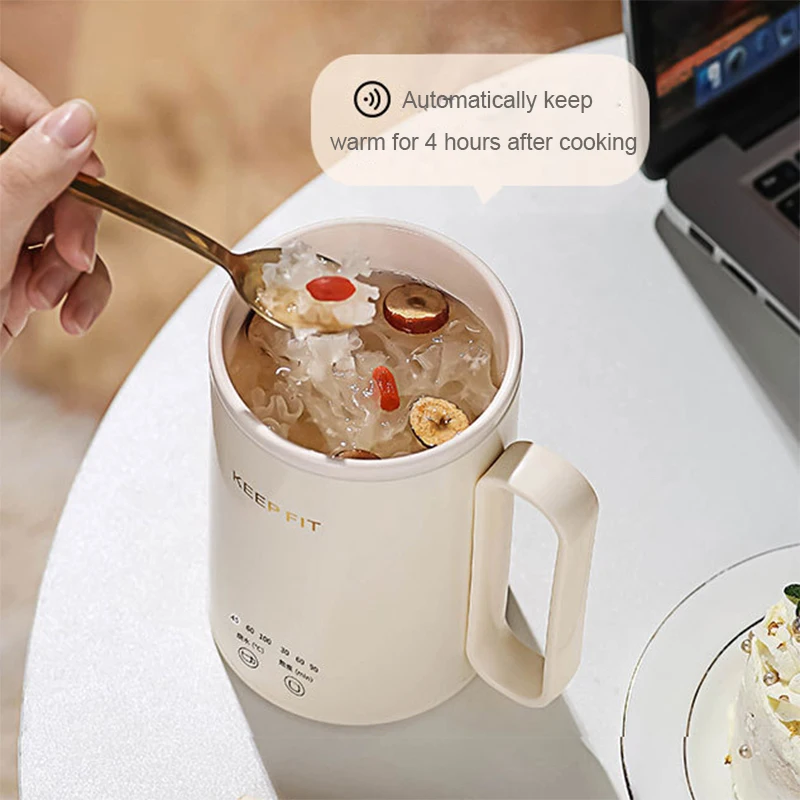 Portable Mini Electric Kettle Hot Water Thermal Heating Boiler Pot Travel Cup Milk Heater Teapot Soup Stew Porridge Slow Cooker