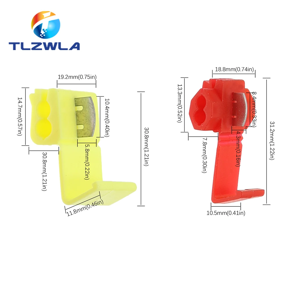5V-220V Line Connector 10-24A Terminal Joint Blue Red Quick Connection Clip Wire Crimp Splitter Lip Break Clamp Soft Distributor