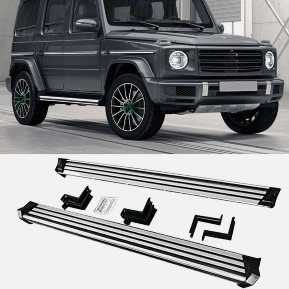 

2 шт. подножки для Benz G-Class W464 G63 G350 G500 2019-2025, боковые ступеньки, полный комплект Nerf Bar с противоскользящими частицами
