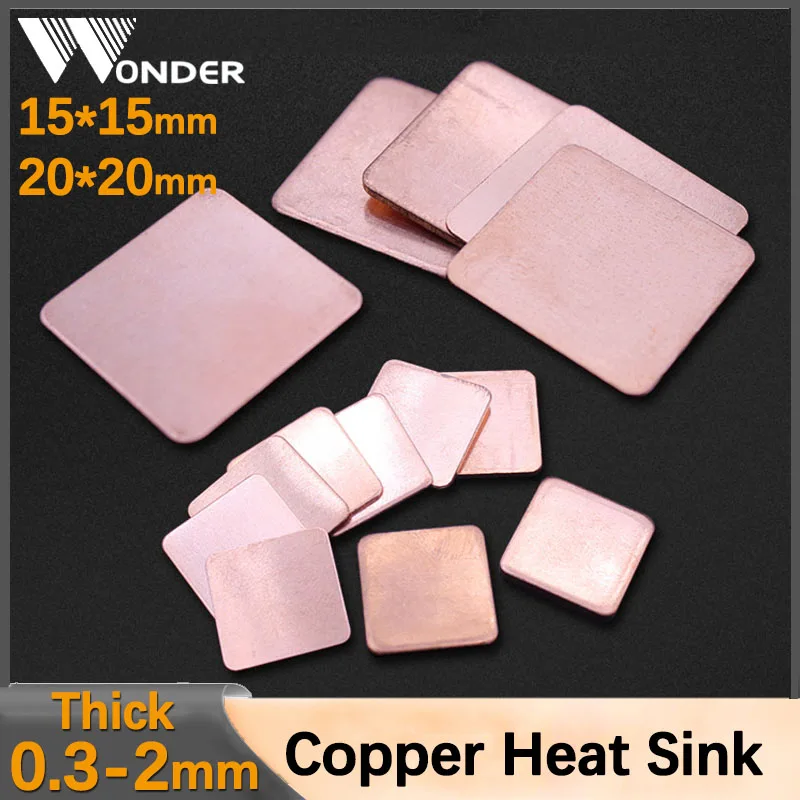 Copper Sheet Plate Strip Shim Laptop Thermal Pad Heatsink Sheet For GPU CPU Chip RAM Cooling Thickness 0.3-2mm