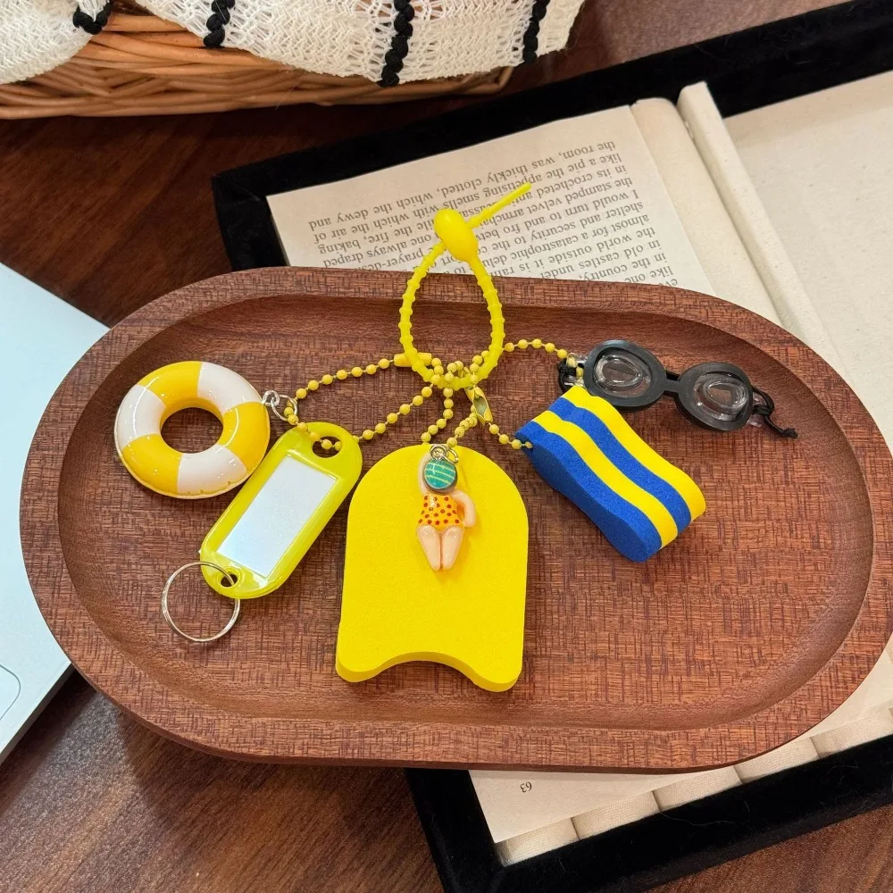 Swimming Goggles Funny Floating Key Ring Creative Colorful Swimming Keychain Hanging Fashion Diving Series Keychain Gift