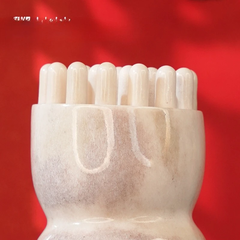 Double-ended lotus pod original moxibustion head therapy massage comb