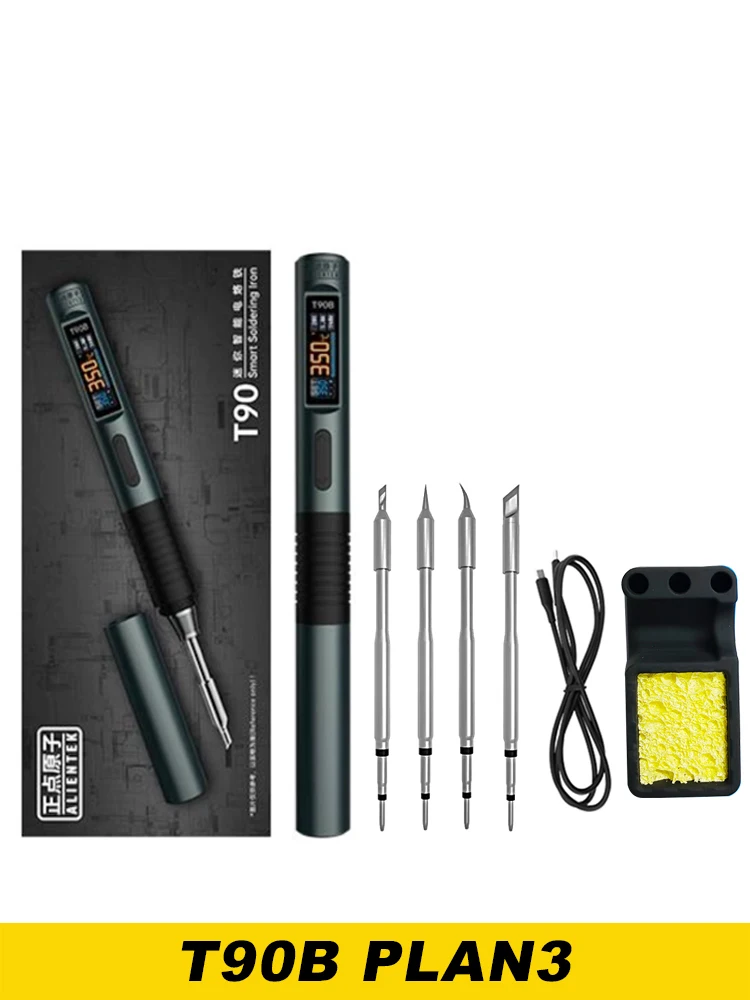 ALIENTEK T90 Smart Lötkolben 140 W Tragbare Digital Display Automatische Schlaf PCB Präzision Lötkolben Reparatur Tool Kit