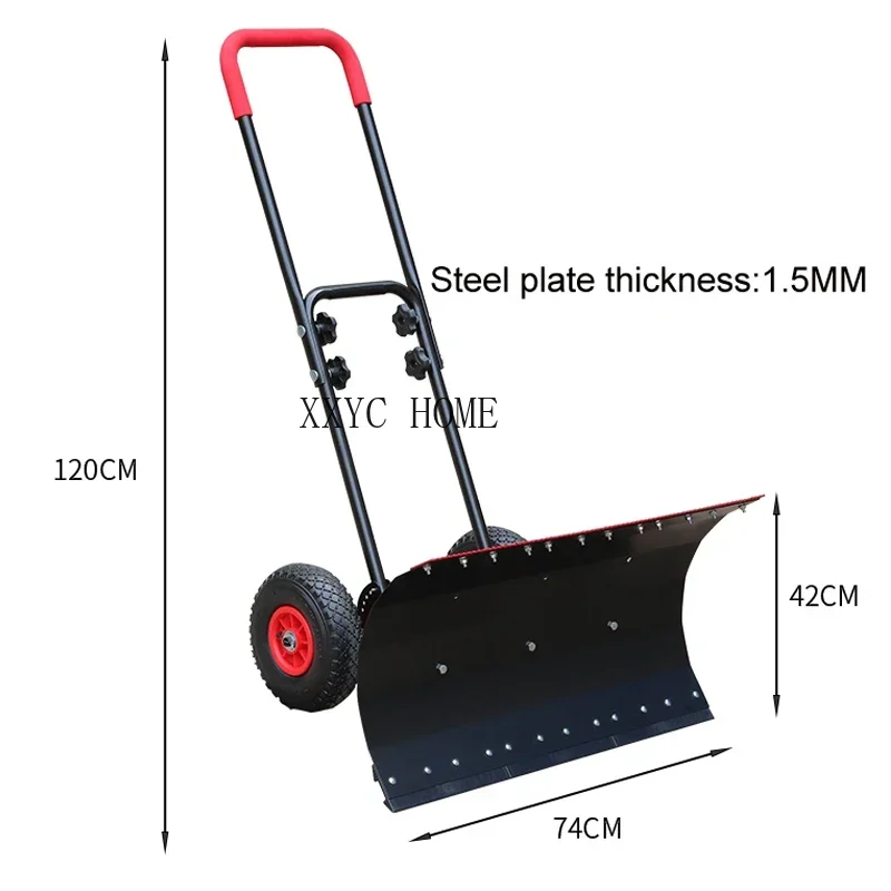 

Wheeled Hand Push Snow Removal Shovel Large Snow Removal Tool Snow Removal Machine with Wheels