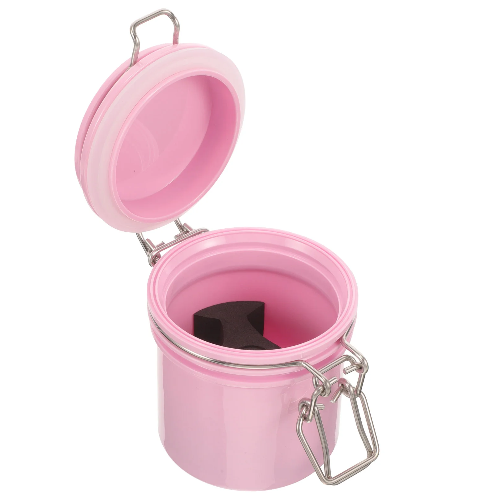 Pot de colle rose pour extension de cils, stockage adhésif, conteneur de greffage