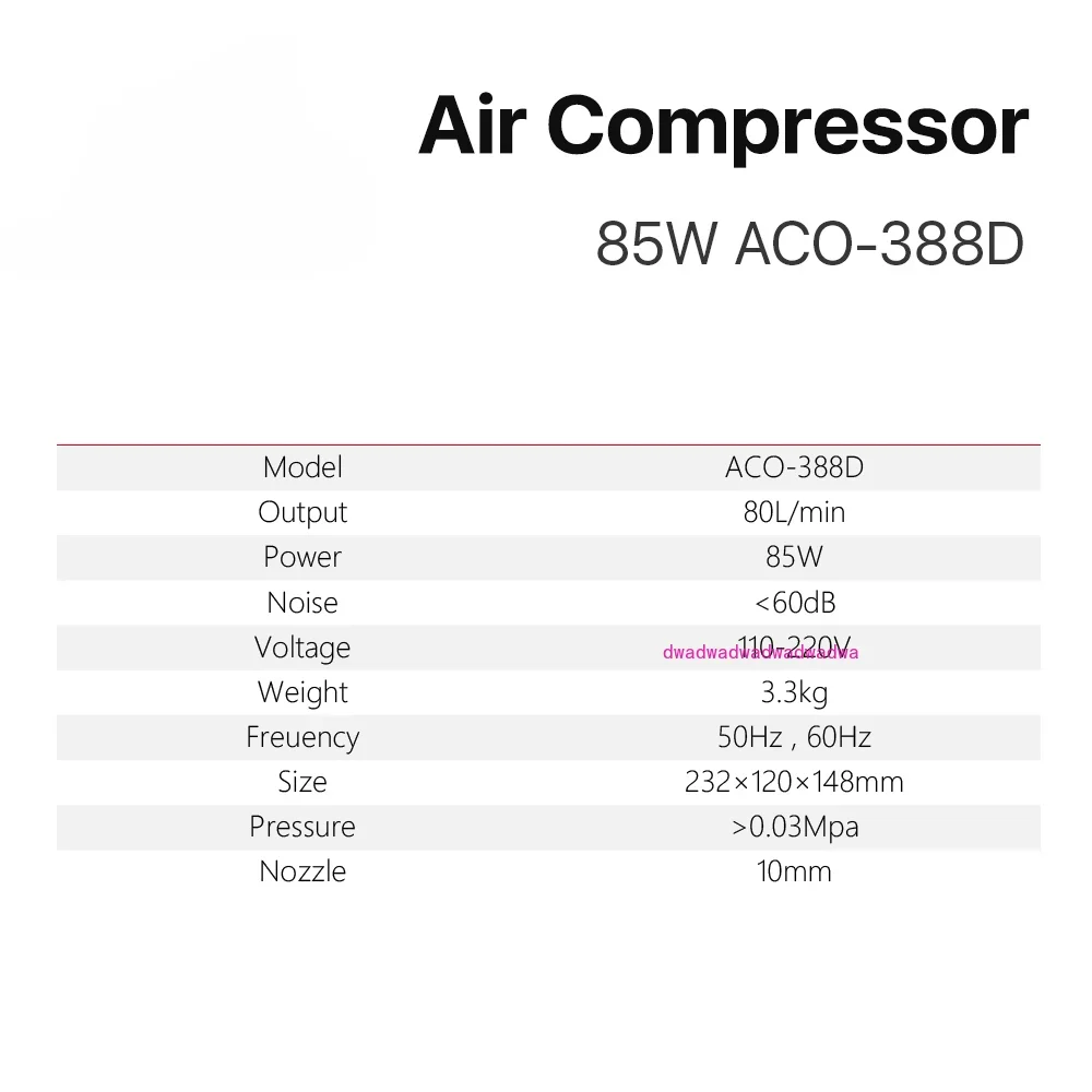 Cloudray 85W Air Compressor Electrical Magnetic Air Pump for CO2 Laser Engraving Cutting Machine ACO-388D