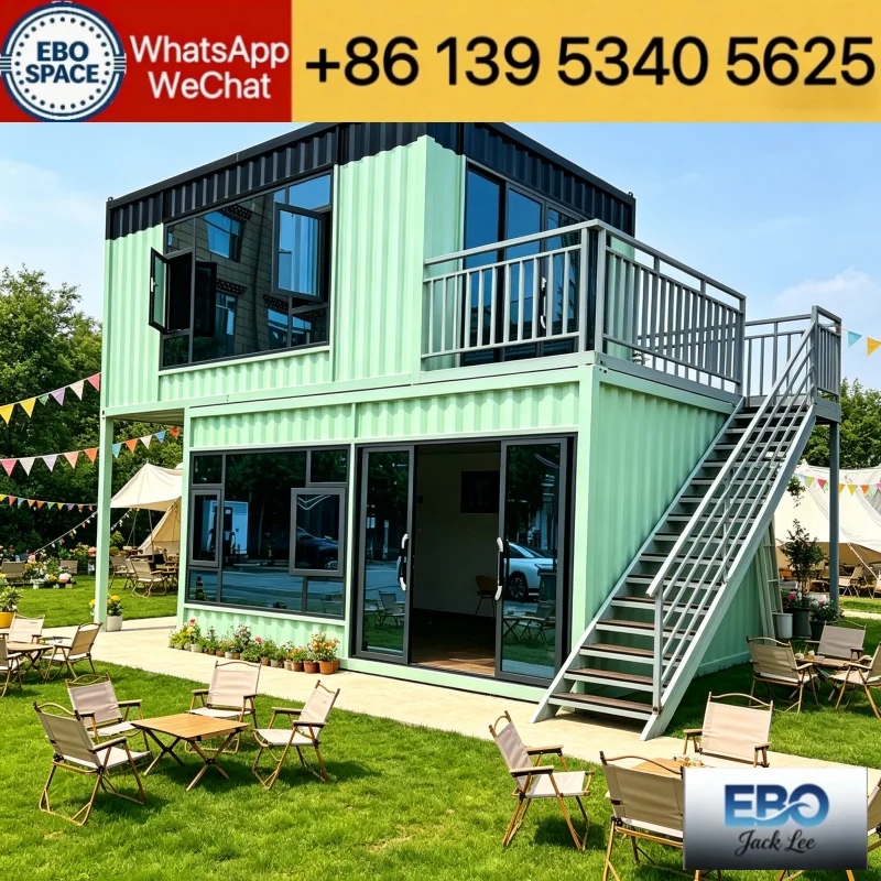 20ft Prefabricated Space Capsule House Waterproof Sound Insulation Mobile Glamping Cabin
