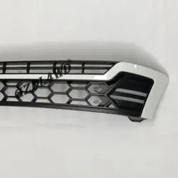 DUKE4WD Parrilla delantera de carreras para Toyota Hilux Revo, accesorios con cubierta de rejilla LED, color negro,2015-2017
