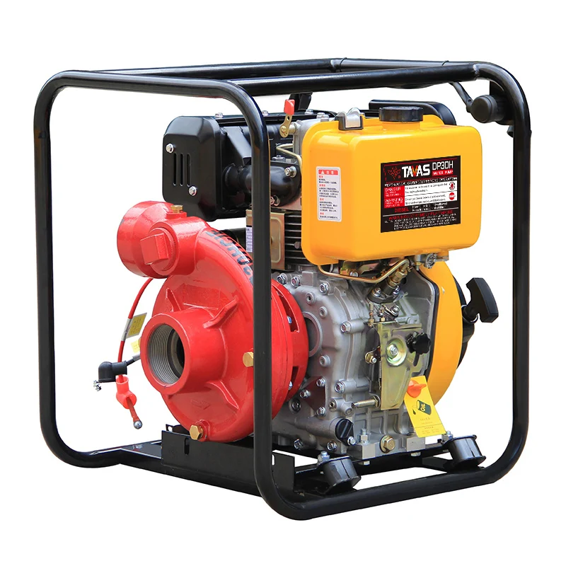 TAVAS DP30HCI 186F 3 polegadas ferro fundido vermelho bomba de água de alta pressão motor bomba de água agrícola