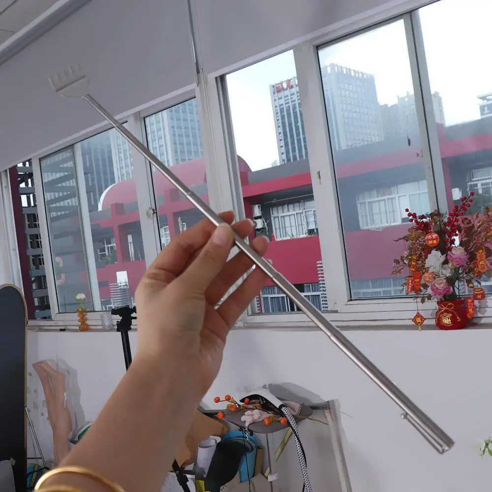 

Выдвижной скребок для спины из нержавеющей стали до 19,69 дюйма, карманный скребок для зуда, гибкий массажный инструмент для зуда, старый человек